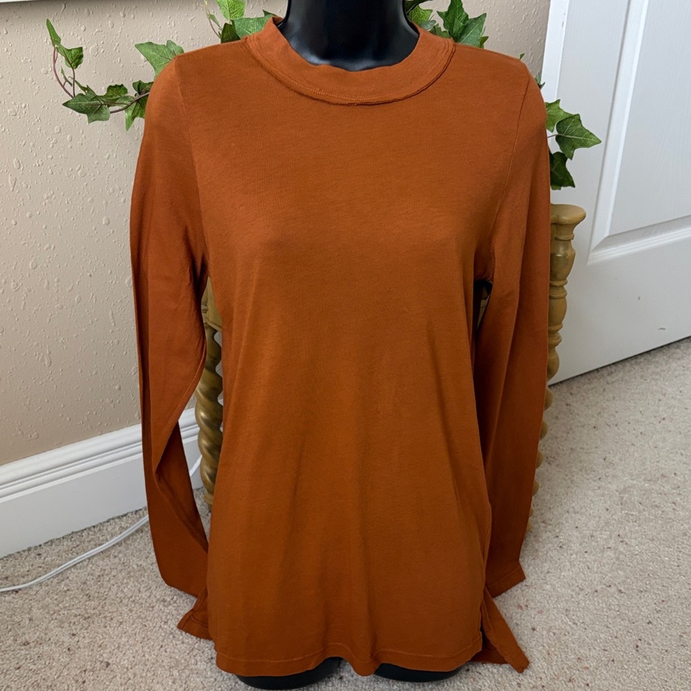 Michael Stars Rust Long Sleeve Top
